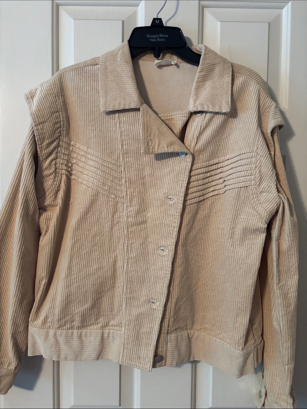 BiBi Beige Corduroy Button-Up Jacket